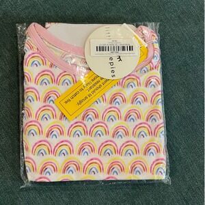 Little Sleepies Pastel Rainbow NWT Bamboo Pajama Set 9/10 Girls Two Piece